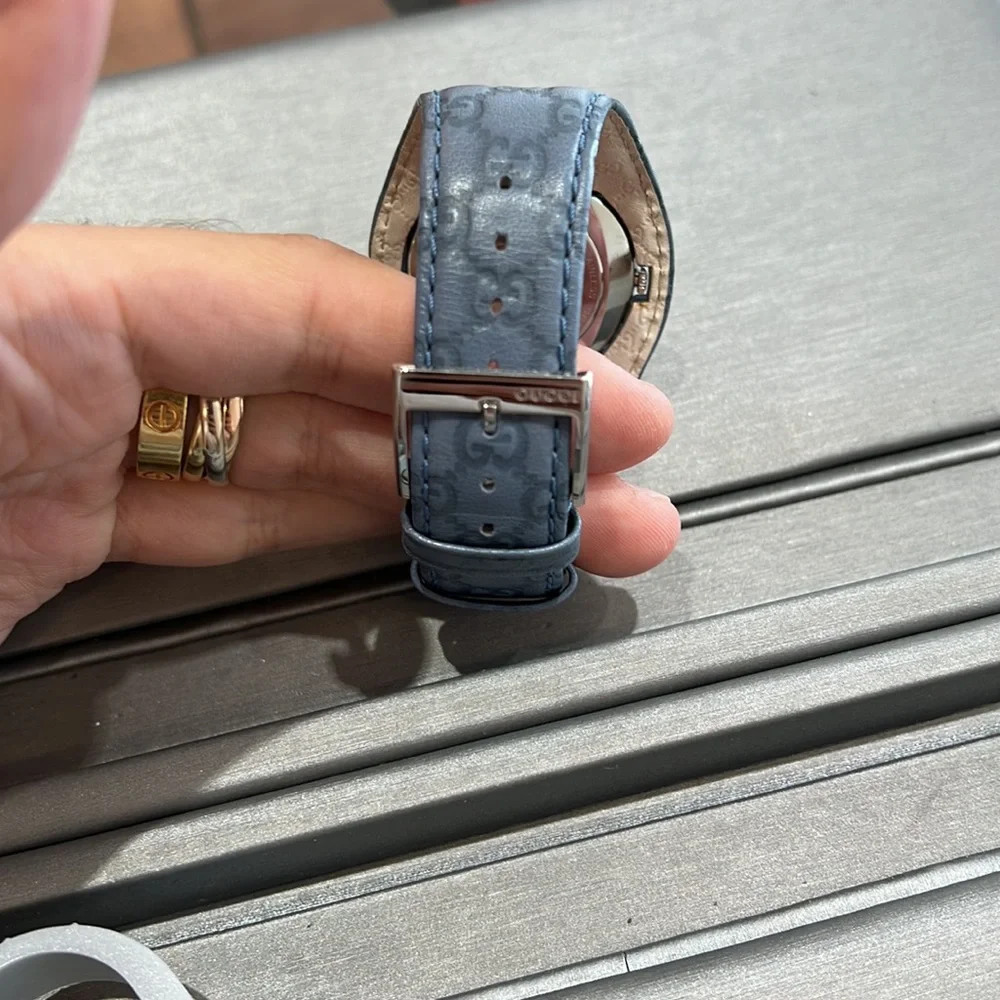 Gucci U-Play Blue Guccissima Bandeau Womens Watch YA129427 - Picture 5 of 5